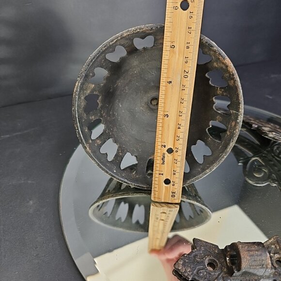 Antique Wall Mount Oil Lamp Holder Cast Iron Wall Sconce Swing Wall Bracket USA - Picture 12 of 14